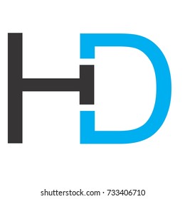 hd letter vector logo