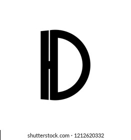 hd letter vector logo. dh letter vector logo