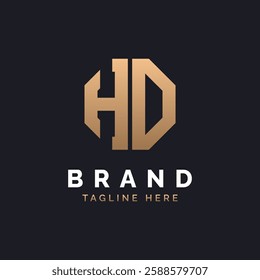 HD Logo Design. Modern, Minimal, Elegant and Luxury HD Logo. Alphabet Letter HD Logo Design for Brand Corporate Business Identity.