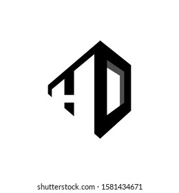 HD logo H D initial Letter design vector graphic concept illustrations