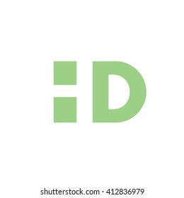 HD Logo. Vector Graphic Branding Letter Element. White Background