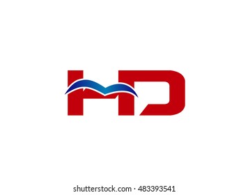 HD Logo. Vector Graphic Branding Letter Element
