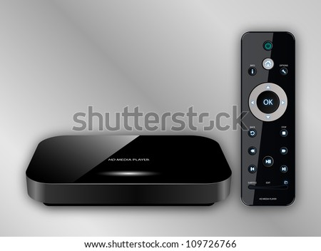 HD Media Player, Vector illustration