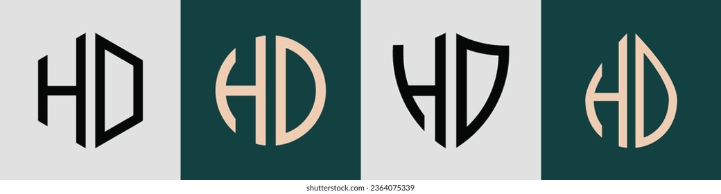 HD modern initial letter logo design vector bundle. It will be suitable for which company or brand name start those initial.