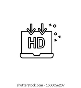 Hd monitor laptop icon. Element of quit smoking icon