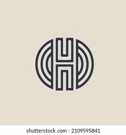 HD-Monogramm-Logo. Buchstabe h, Buchstabe d typografisches Symbol. Letterzeichen einzeln auf hellem Hintergrund. Alphabet-Initialen. Modern, Design, geometrisch, minimalistisch, Web, Technik, Emblem Stil Charaktere.	