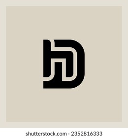 HD - monogram or logotype. Vector design element or icon. DH - Emblem or label. H and D logo.