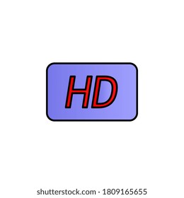 Hd, movie, cinema color gradient vector icon