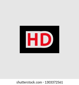 Hd movie logo icon. Element of Theatre icon for mobile concept and web apps. Detailed Hd movie logo icon can be used for web and mobile