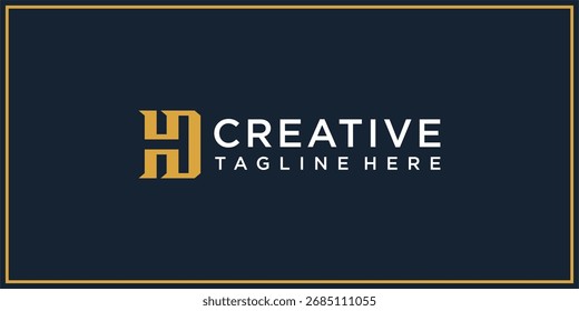 HD negative space logo design