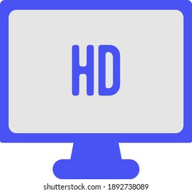 HD Old TV Set Monitor Display Concept Illustration