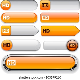 HD orange design elements for website or app. Vector eps10.