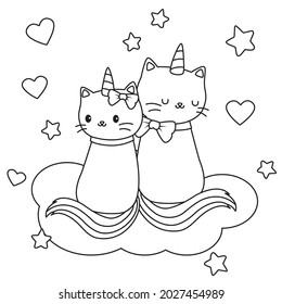 8100 Collections Unicorn Kitten Coloring Pages  Free