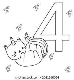 HD printable caticorn and cat unicorn or anime cat coloring pages for children kids and adults. Children coloring pages, caticorn coloring pages, learning for kids. Cat Vector.