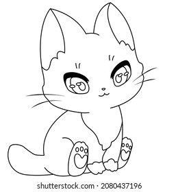 HD printable caticorn and cat unicorn or anime cat coloring pages for children kids and adults. Children coloring pages, caticorn coloring pages, learning for kids. Cat Vector