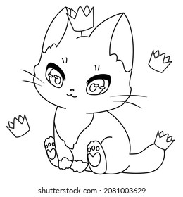 67 Coloring Pages Anime Cat  Best Free