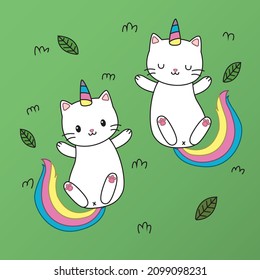 HD printable caticorn and cat unicorn or anime cat coloring pages for children kids and adults. Children coloring pages, caticorn coloring pages, learning for kids. Cat Vector