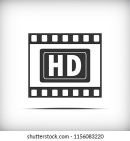 HD quality resolution video icon - vector