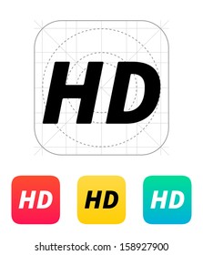 HD quality video icon. Vector illustration.