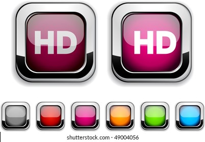 HD realistic icons. Empty buttons included.