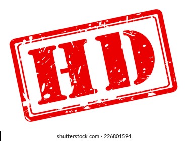 HD red stamp text on white