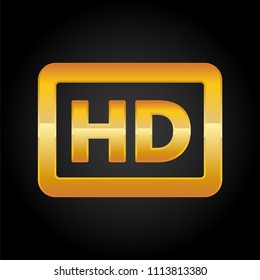 Icono de oro de resolución HD para web y móvil