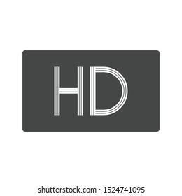 HD Screen icon isolated on white background. HD TV symbol modern, simple, vector, icon for website design, mobile app, ui. Vector Illustration
