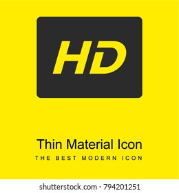 HD Sign bright yellow material minimal icon or logo design