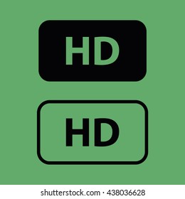 HD sign vector icon