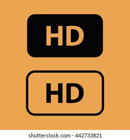 HD sign vector icon