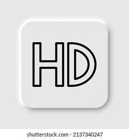 HD simple icon vector. Flat desing. Neumorphism design.ai