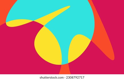 Fondo de verano HD y textura con color arcoiris, pancarta de formas onduladas abstractas