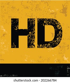 HD Symbol,yellow vector