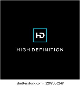 HD technology logo design