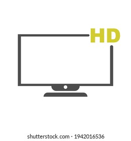 Hd Tv icon Vector Illustration
