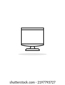 HD tv  icon vector illustration, eps 10