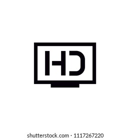 HD TV vector icon