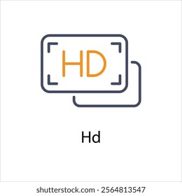 Hd Vector icon stock illustration