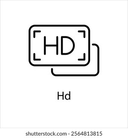 Hd Vector icon stock illustration