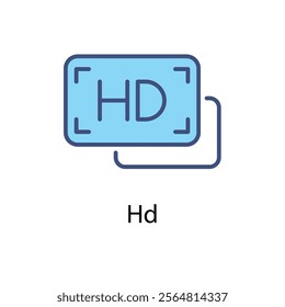 Hd Vector icon stock illustration