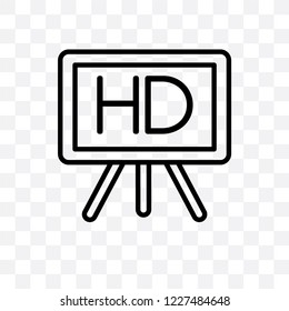 Hd vector linear icon isolated on transparent background, Hd transparency concept can be used for web and mobile