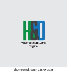 H&D vector logo design, HD Creative logo design