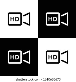 HD video camera icon for web and mobile