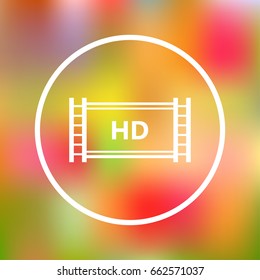 HD video icon, vector