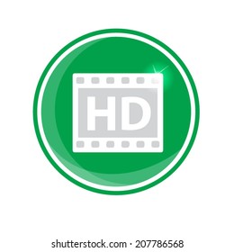 HD video icon, vector illustration