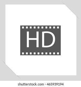HD video icon, vector illustration