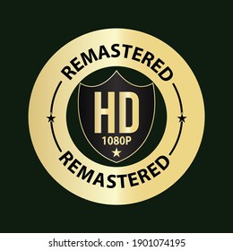 HD video remastering concept. remastered high definition vector icon. svg