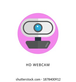 HD Webcam Icon In Vector. Logotype