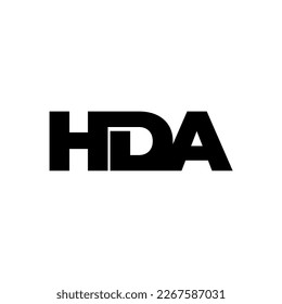 HDA initial letter monogram logo initial