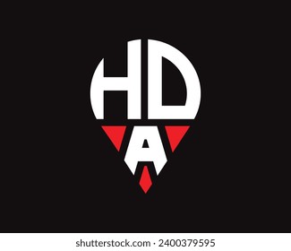 Logo-Design für die Ortung von HDA-Buchstaben